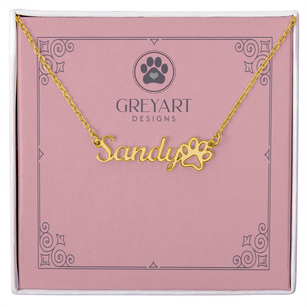 Personalized Paw Print necklace